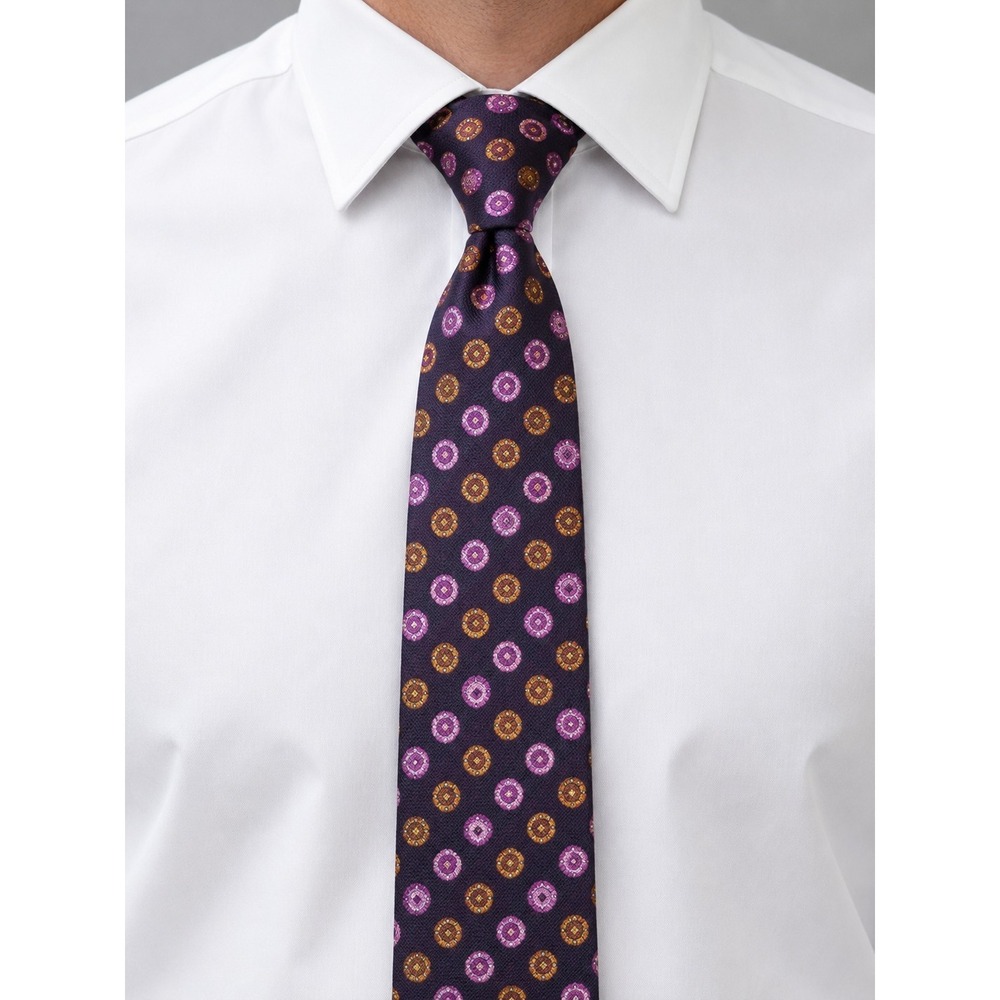 BROOKS BROTHERS Men's Silk Tie 57" Long 2 3/4" Wide Purple Blue Pink Gold -713